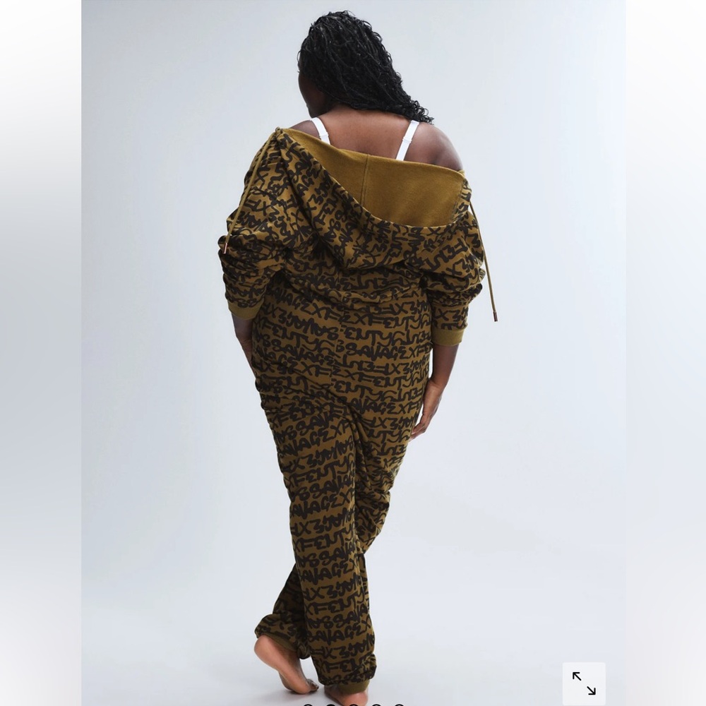 Savage X Fenty Forever Savage green fleece hooded onesie L/S - Picture 2 of 12